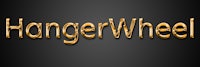 the word hanger wheel on a black background